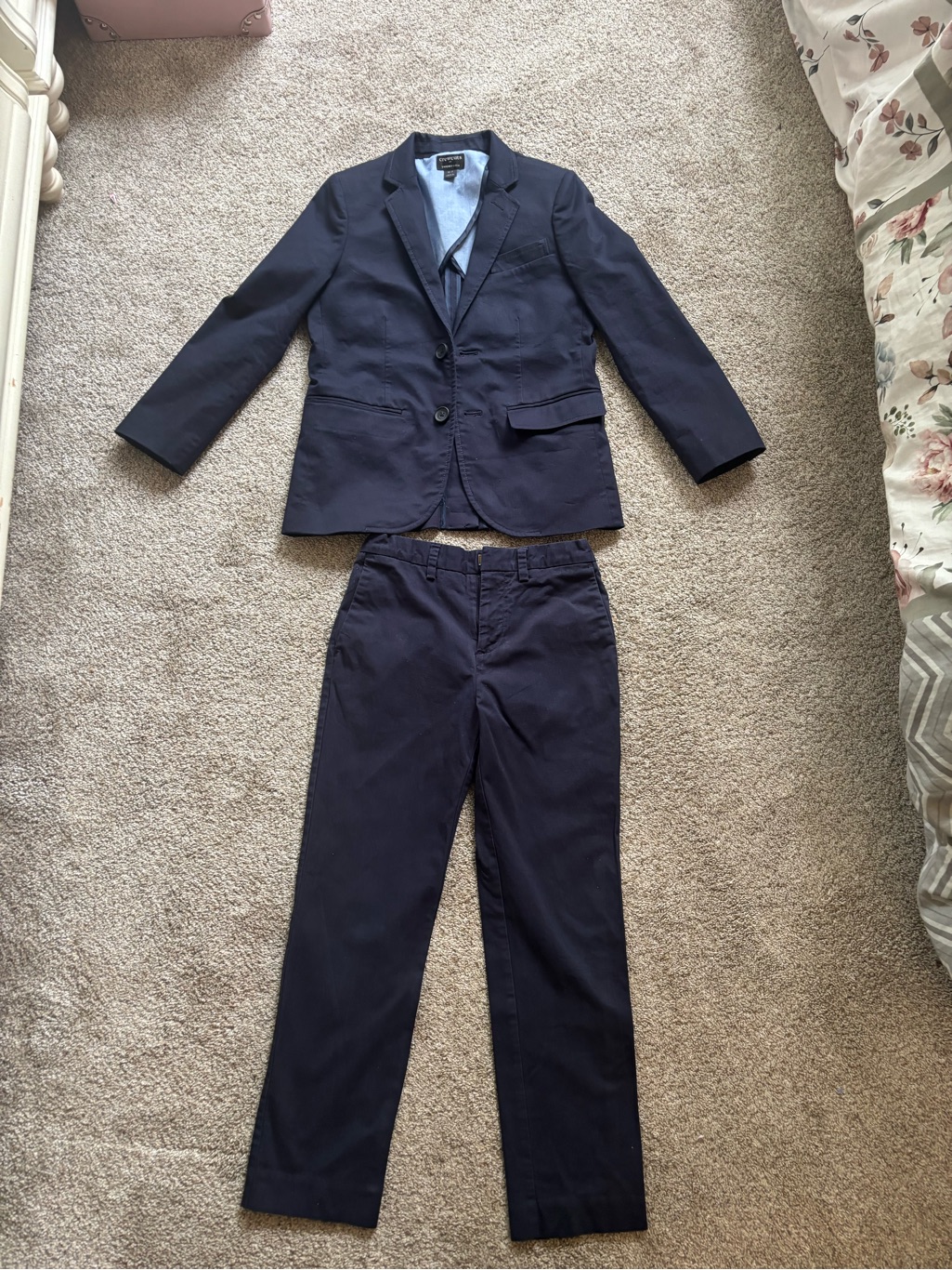 Boys Navy Blazer And Pants Chino Suit - Classic Tailored Set